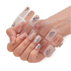 Set De 14 Stickers De Uñas Manicure Instantánea Piel